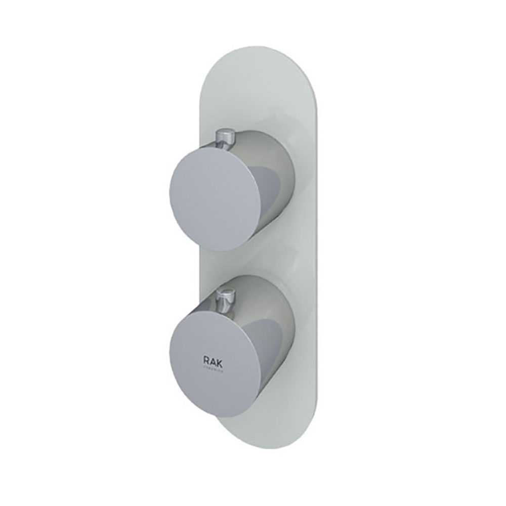 Feeling Round Greige Single Outlet Shower Valve by RAK Ceramics