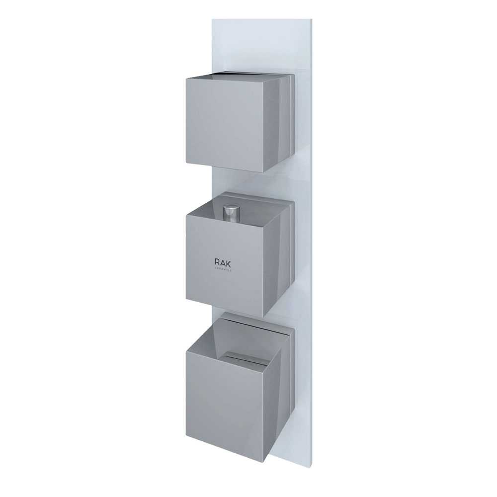 Feeling White Square Dual Outlet Shower Valve by RAK Ceramics