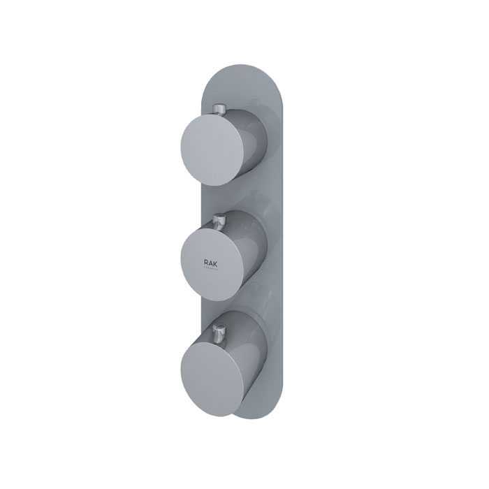 Feeling Round Grey Dual Outlet Shower Valve by RAK Ceramics 