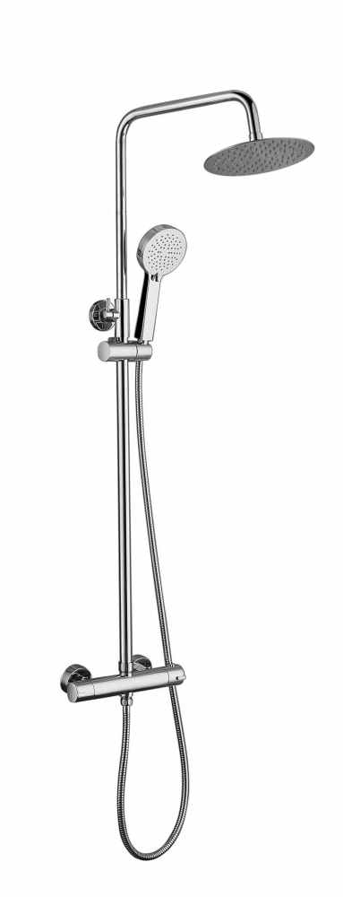 The White Space Dual Control Bar Valve - Fixed Head & Slide Rail - Chrome