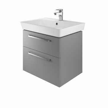 The White Space Wall Hung Vanity Unit - 600mm Ash Grey