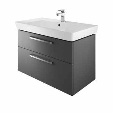 The White Space Wall Hung Vanity Unit - 800mm Charcoal