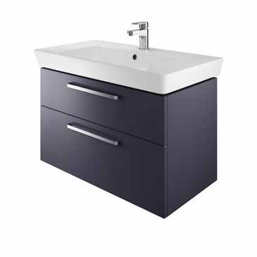 The White Space Wall Hung Vanity Unit - 800mm Dark Indigo Blue