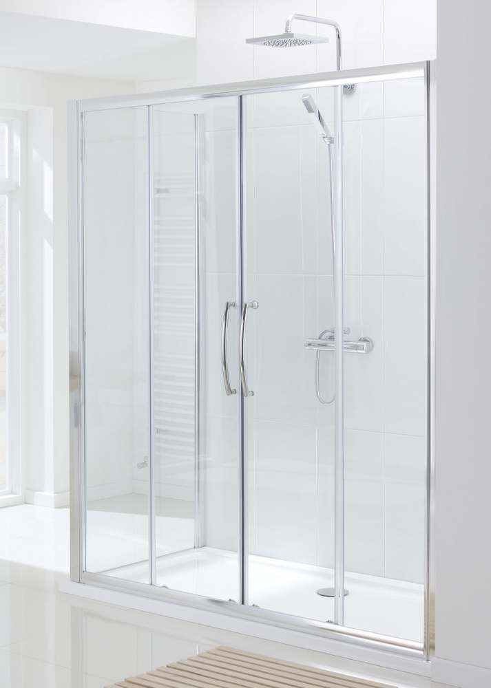 Lakes 1500mm Showering Spaces Semi-Frameless Double Sliding Door, Classic Collection