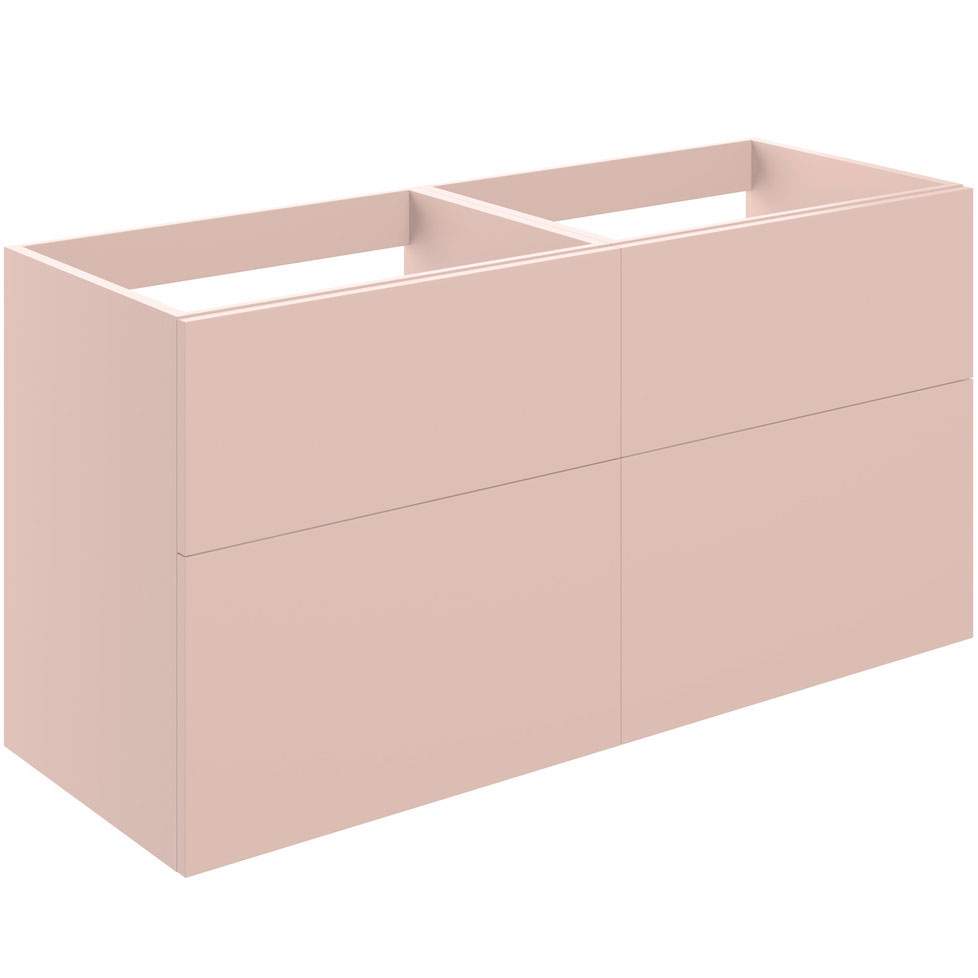 Shetland 1180mm 4 Drawer Wall Unit (No Top) - Matt Antique Rose