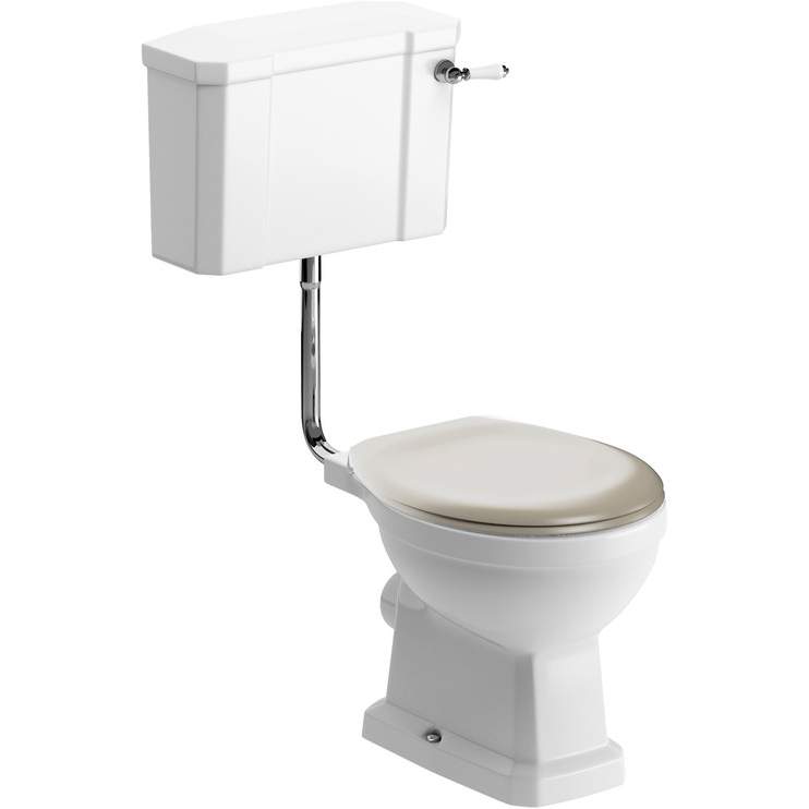 Shetland Low Level Toilet & Matt Latte Soft Close Seat