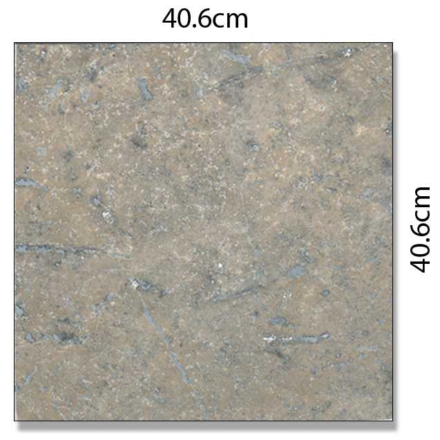 Abacus Silver Travertine Stone Tiles - 40.6 x 40.6cm