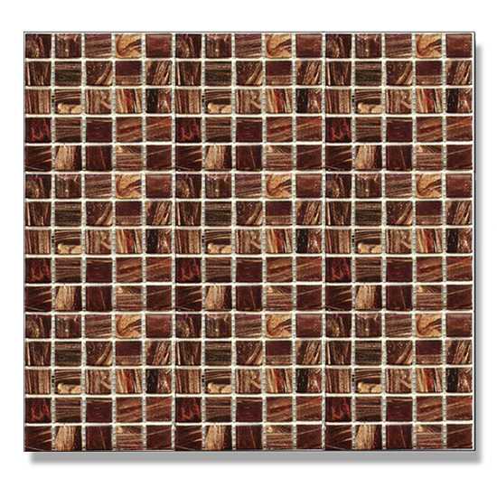 Abacus Brown Square Glass Mosaic Tile Sheet - 327 x 327mm