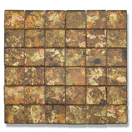 Abacus Bronze & Black Glass Mosaic Tile Sheet 300 x 300mm