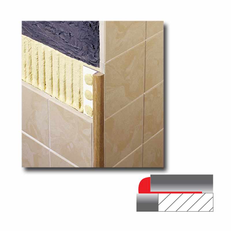 Abacus Quadrant Tile Trim in Natural Wood - 2.5m