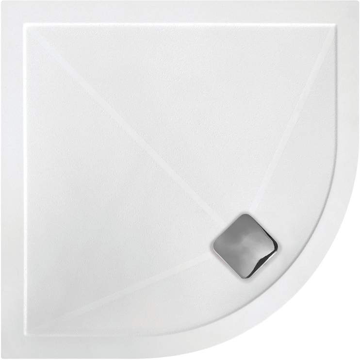 Anti-Slip Ultra-Slim 800mm Quadrant Tray & Waste