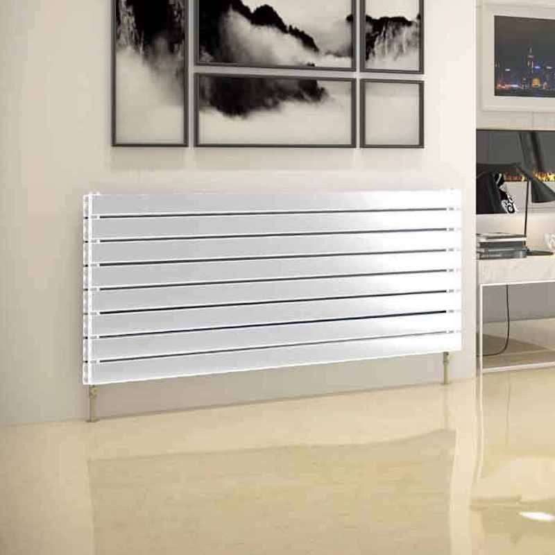 Tornado Double Sided 456 x 971mm Designer Radiator White - DQ Heating