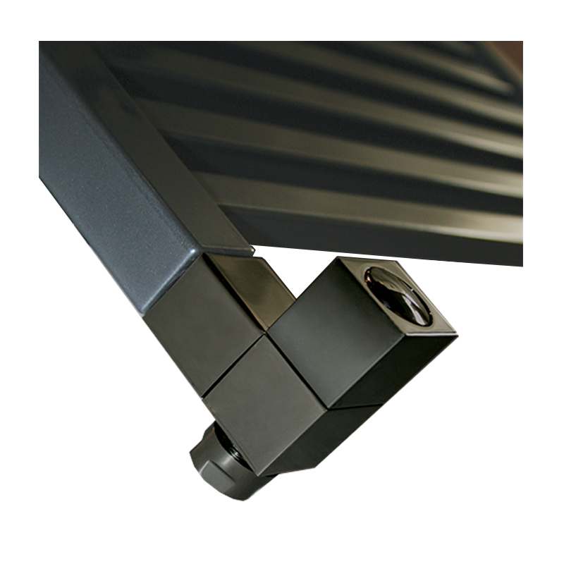 Abacus Ultima Square Black Nickel Angled Radiator Valve