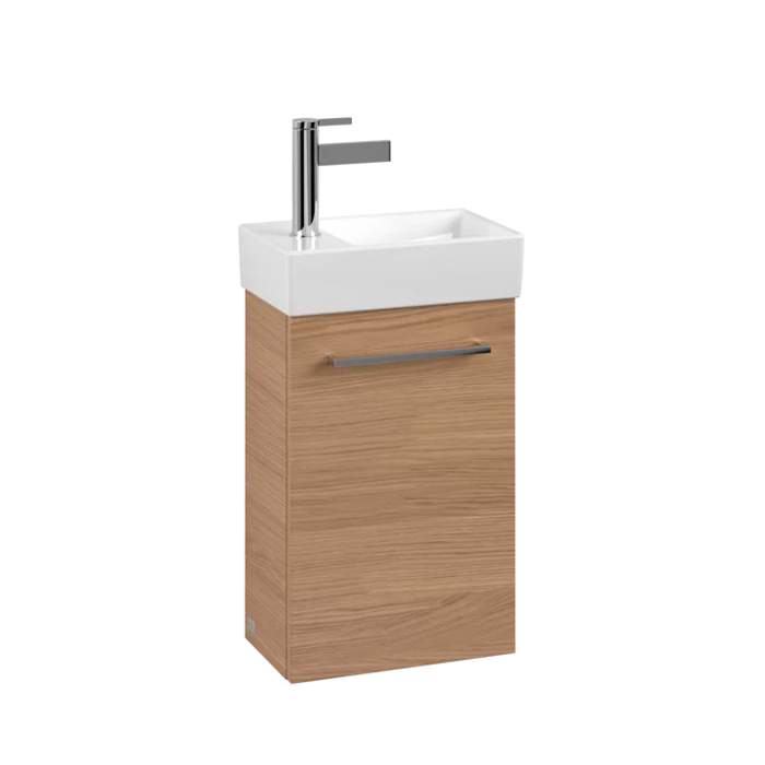 Villeroy & Boch Avento 340mm Right Hand 1 Door Bathroom Vanity Unit And Right Hand Basin - Nordic Oak