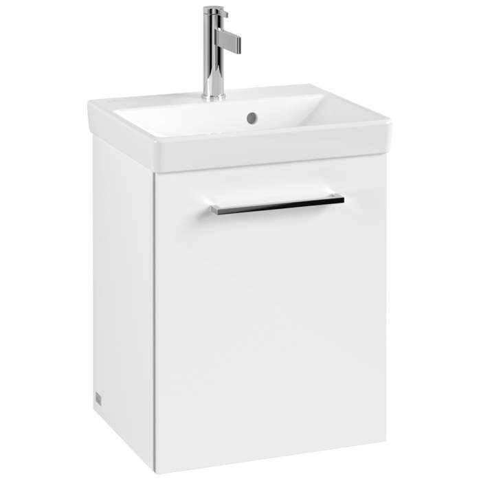 Villeroy & Boch Avento 430mm Bathroom Vanity Unit And Basin 1 Door Crystal White