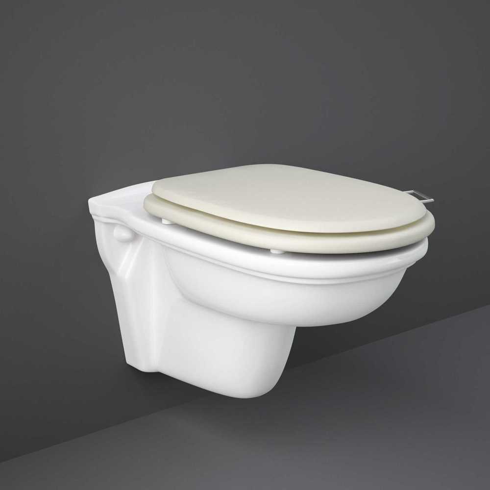 Washington Wall Hung WC with Soft Close Seat Greige - RAK Ceramics 