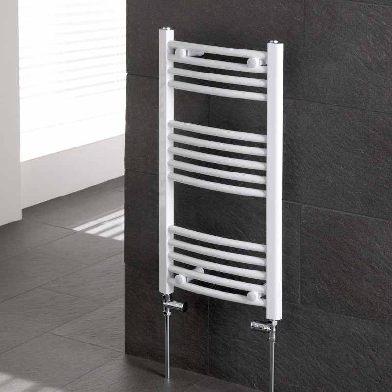 Eastbrook Wendover 1200 x 400mm White Curved Towel Radiator