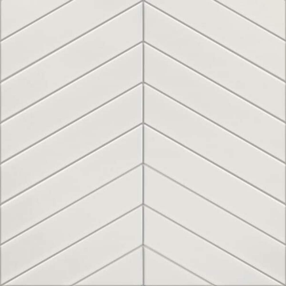 White Chevron Reflect Tile Wall Panels