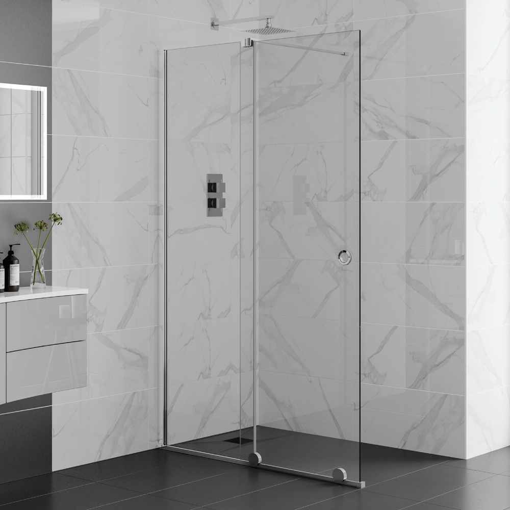 1100mm Sliding Wetroom Screen - Rolla 8 By Aquadart