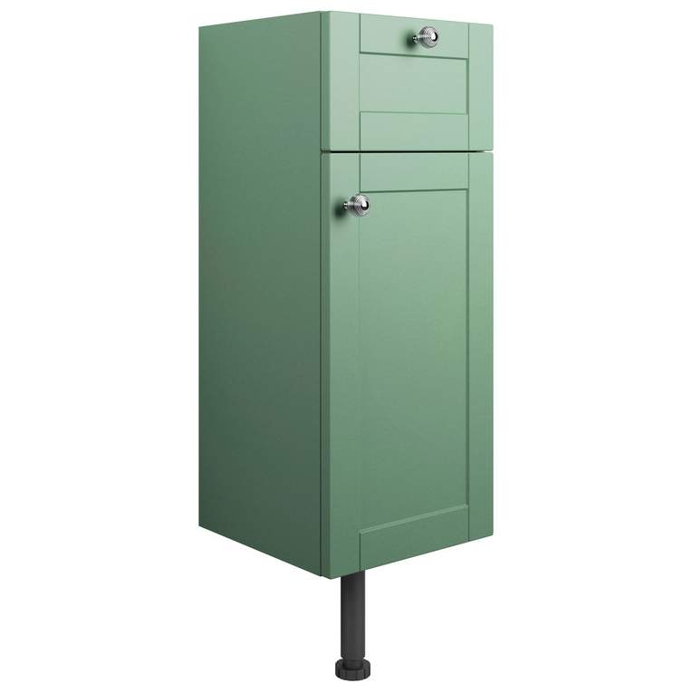 Bali 300mm 1 Drawer, 1 Door Base Unit - Matt Sage Green