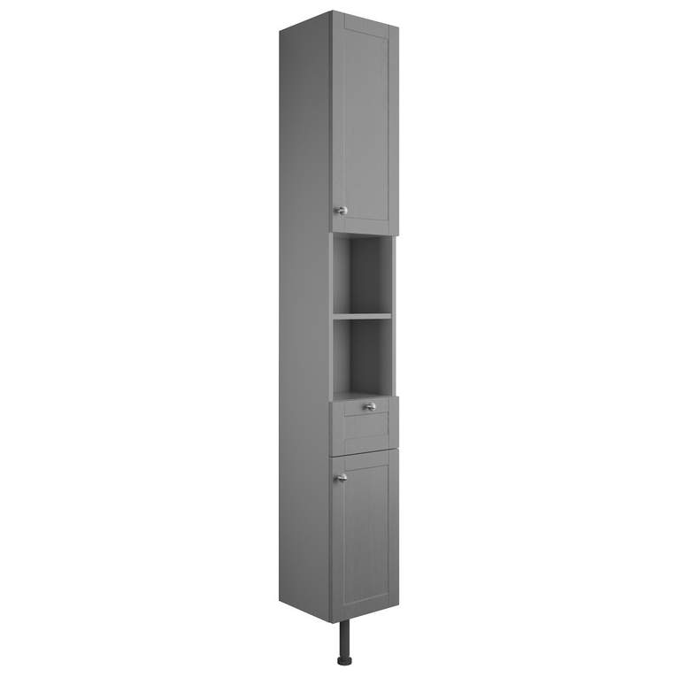 Bali 300mm 2 Door Tall Unit - Grey Ash