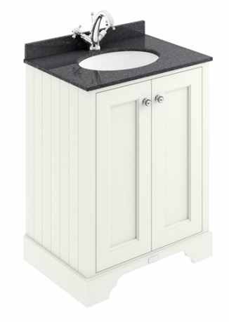 Bayswater 600mm 2-Door Traditional Basin Cabinet - Pointing White