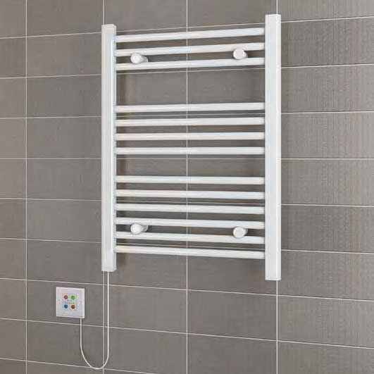 Eastbrook Biava 1100 x 500 White Dry Element Electric Towel Radiator