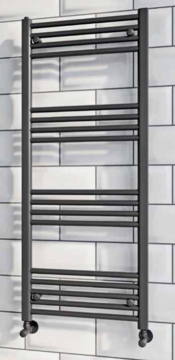 1600 x 500 Black Towel Radiator - Signature Mono Collection