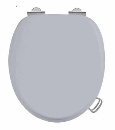 Burlington Grey Real Wood Traditional Toilet Seat Soft Closing - S46