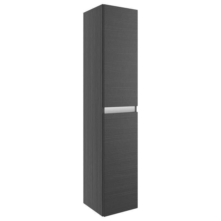 Campbell 300mm 2 Door Wall Hung Tall Unit - Graphitewood