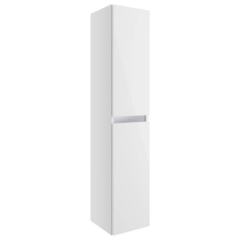 Campbell 300mm 2 Door Wall Hung Tall Unit - White Gloss