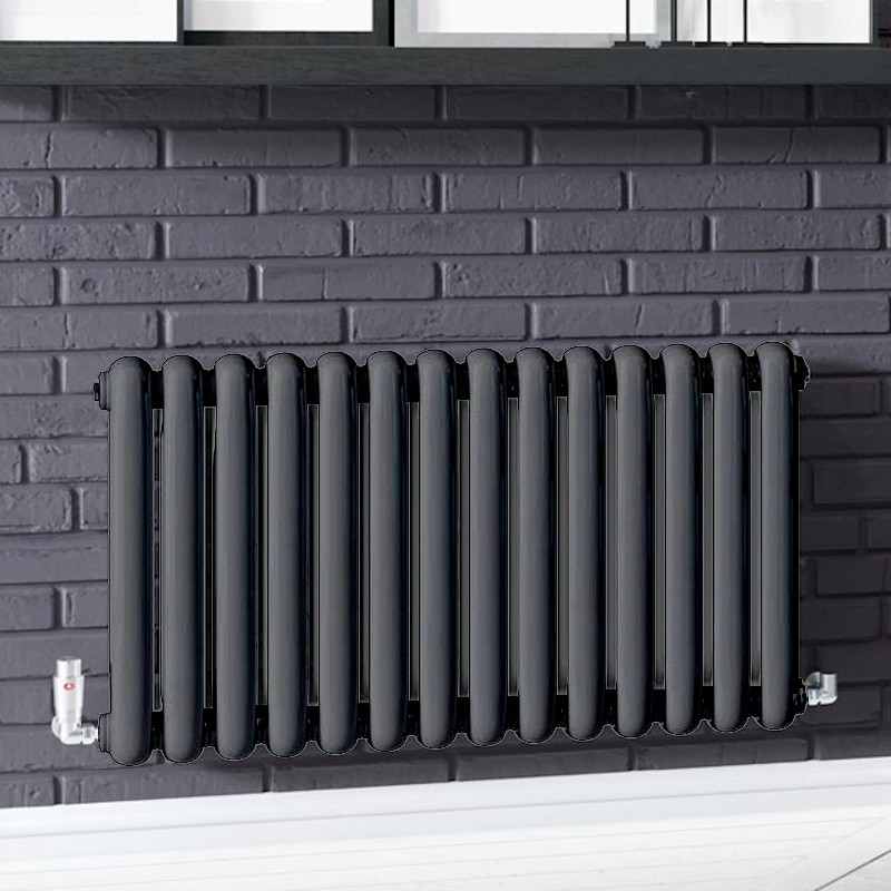 Cassius 550 x 785mm Designer Radiator Anthracite Texture - DQ Heating