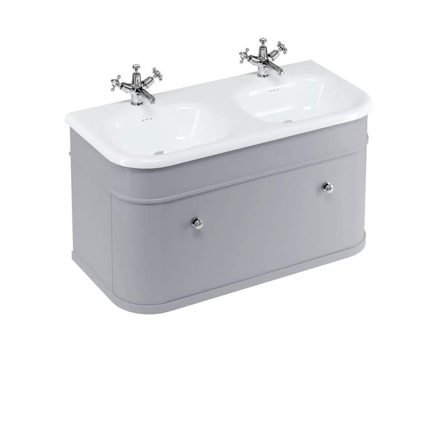 Burlington Chalfont Matt Grey 1000mm Traditional Vanity Unit & Double Basin