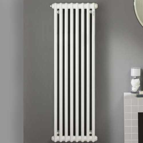 Zehnder Charleston Vertical 2 Column Radiator - White (H)1800 x (W)398