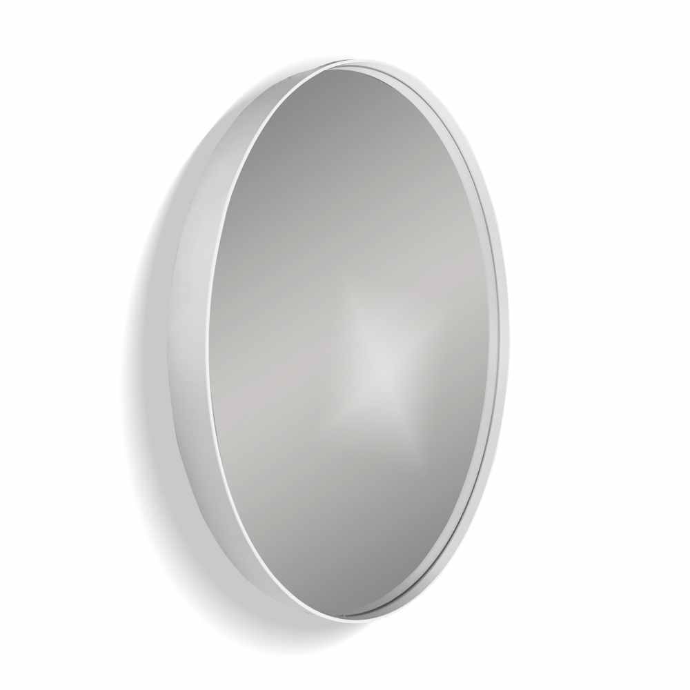 City Round Mirror 600mm - White - Origins Living