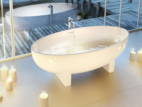 Clearwater Lacrima 1690 x 800 Natural Stone Freestanding Bath