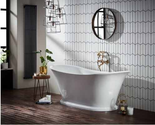 Holborn Bow Double Ended Freestanding Bath, White, Frontline Bathrooms