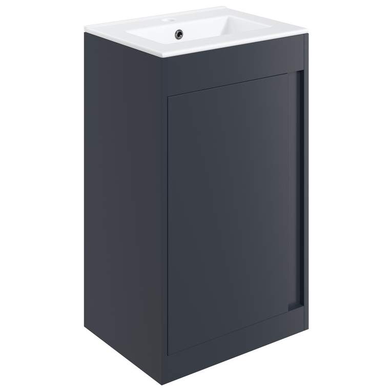 Forest 510mm Floor Standing Vanity Unit Inc. Basin - Matt Indigo Blue