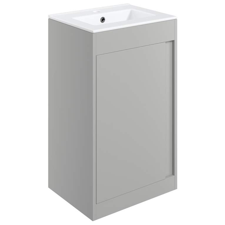 Forest 510mm Floor Standing Unit Inc. Basin - Matt Light Grey