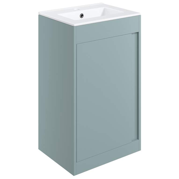 Forest 510mm Floor Standing Unit Inc. Basin - Matt Sea Green