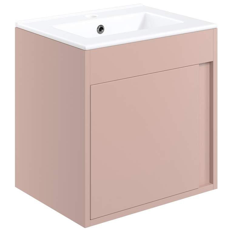 Forest 510mm Wall Hung Unit Inc. Basin - Matt Antique Rose