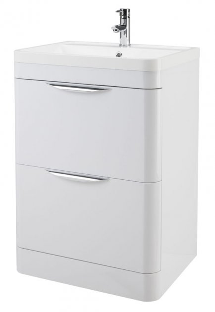 Parade 600mm, White, Floor Standing Bathroom Vanity Unit - Nuie