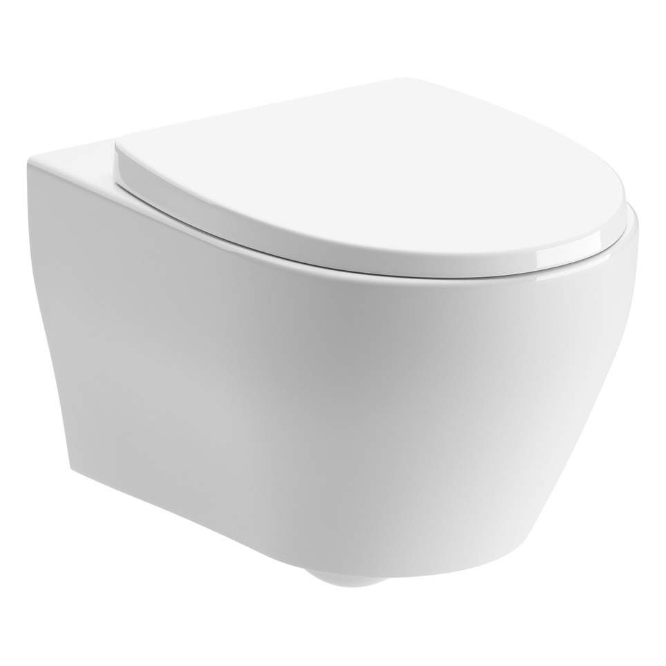 Idegem Rimless Wall Hung Toilet & Soft Close Seat