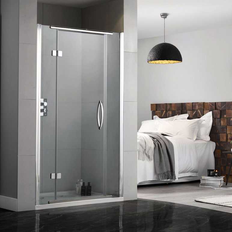 Aquadart Inline 1200mm Inline Shower Door with Recess Hinge