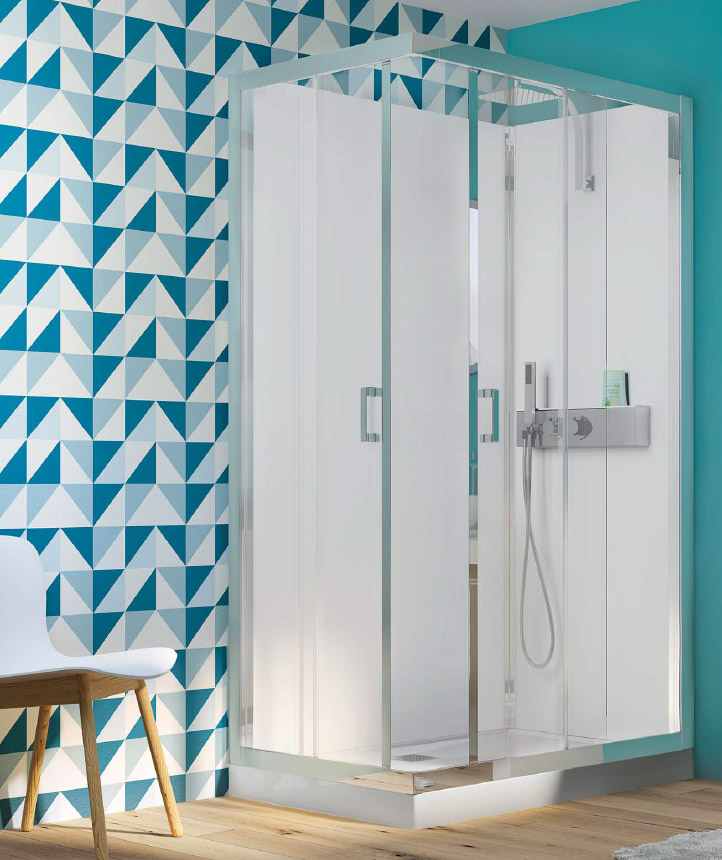 Kinedo Eden 1200 x 800mm Sliding Door Self Contained Corner Shower Pod