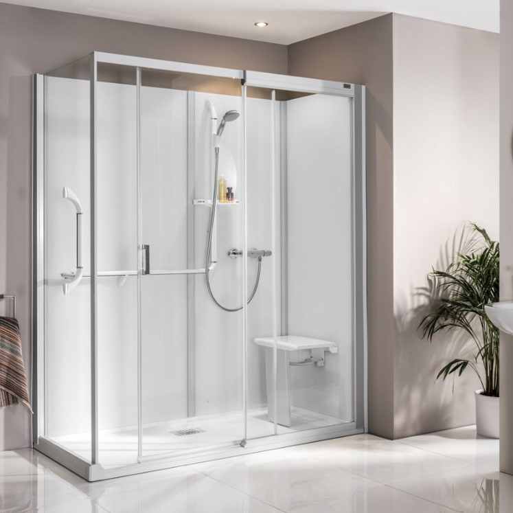 Kinedo Kinemagic Serenity + Glass Sliding Shower Pod - 1200 x 700mm