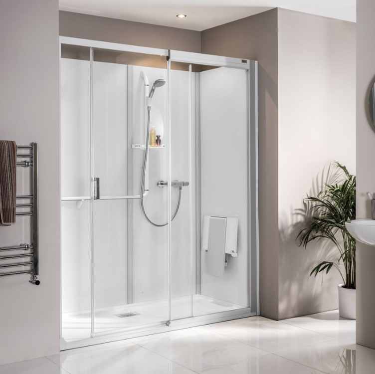 Kinedo Kinemagic Serenity + Glass Sliding Recess Shower Pod - 1600 x 800mm