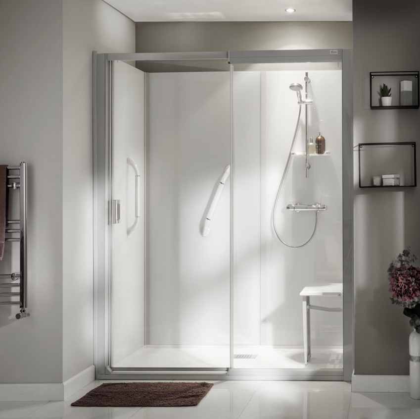 Kinedo Kinemagic Serenity Glass Sliding Recess Shower Pod - 1200 x 700mm