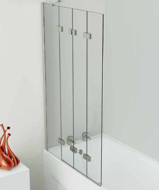 Kudos Inspire 4 Panel 6mm Folding Bath Screen - 950 x 1500mm