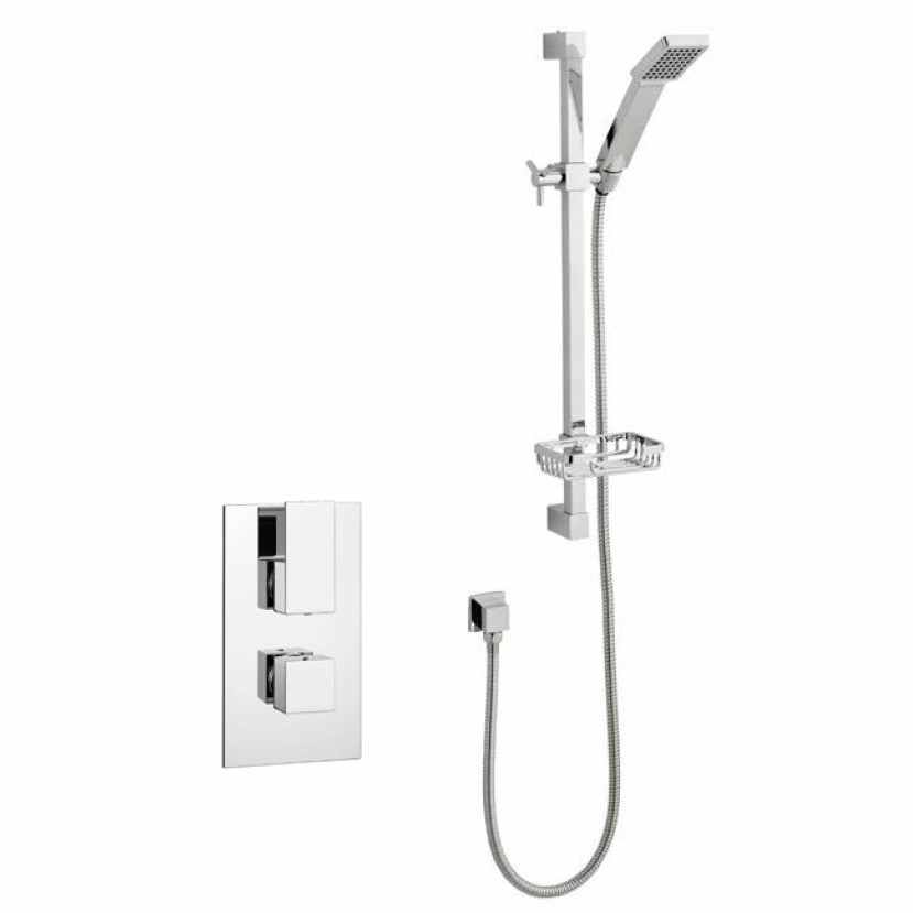  Element Thermostatic Concealed Shower Valve with Riser Rail Kit - Kartell UK